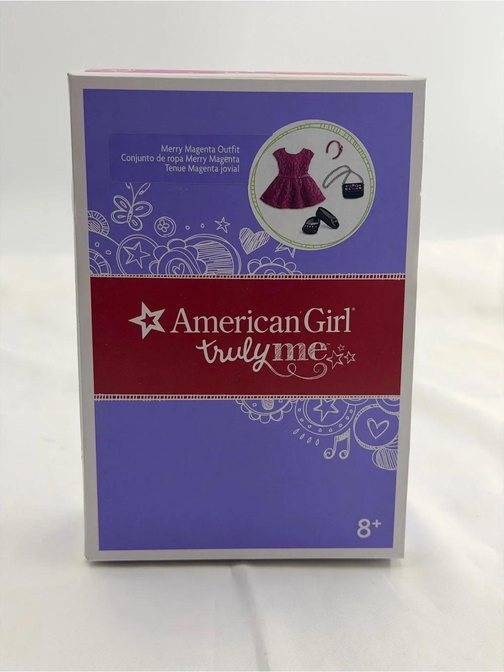 NIB American Girl Truly Me Merry Magenta Holiday Outfit Set Retired